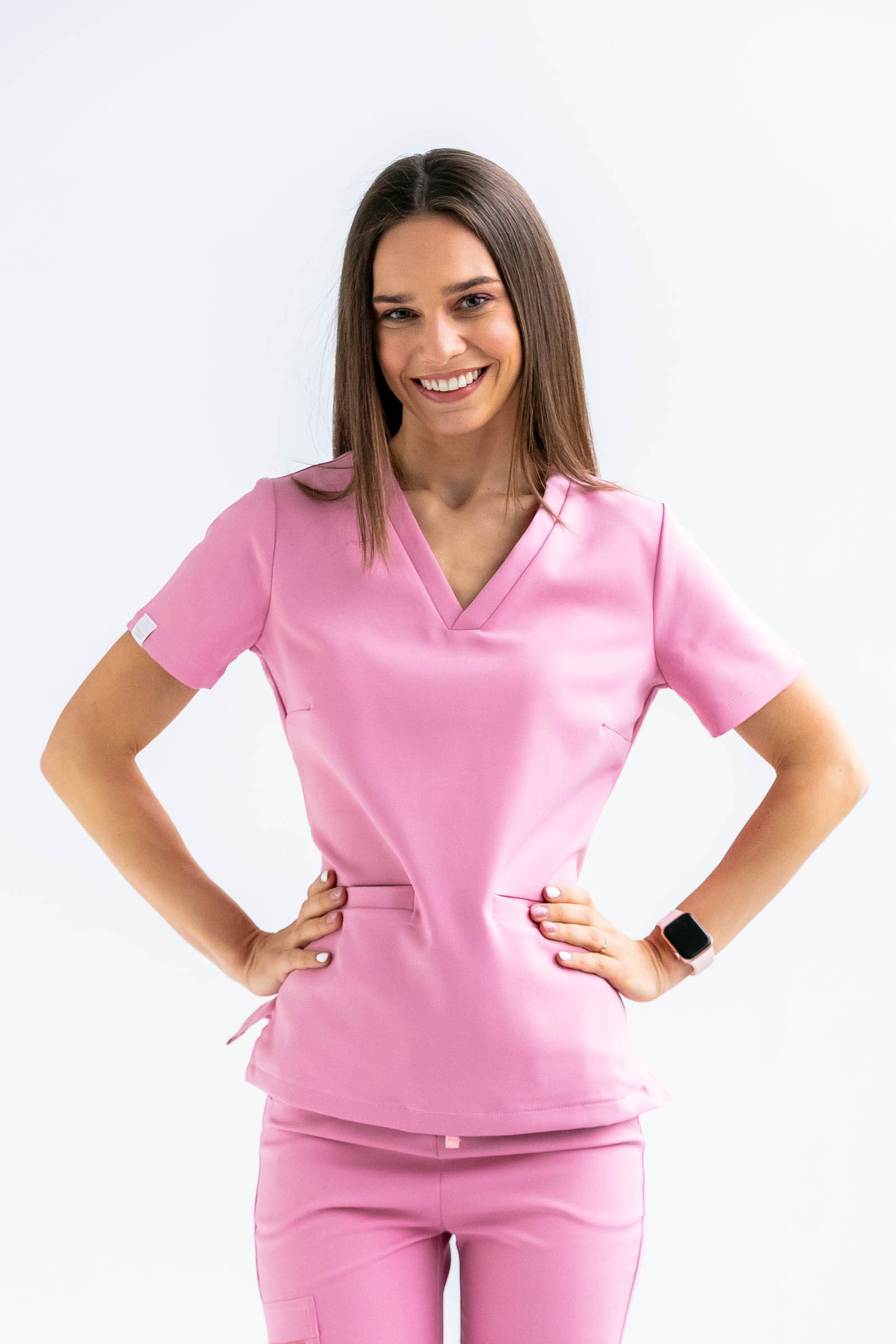 bluza-medyczna-damska-scrubs-esther-candy-pink-outlet-doctor-queen
