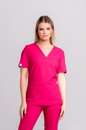 Bluza medyczna damska SCRUBS Esther™ – Raspberry