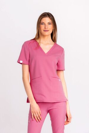 Bluza medyczna damska SCRUBS Esther™ – Flamingo Pink