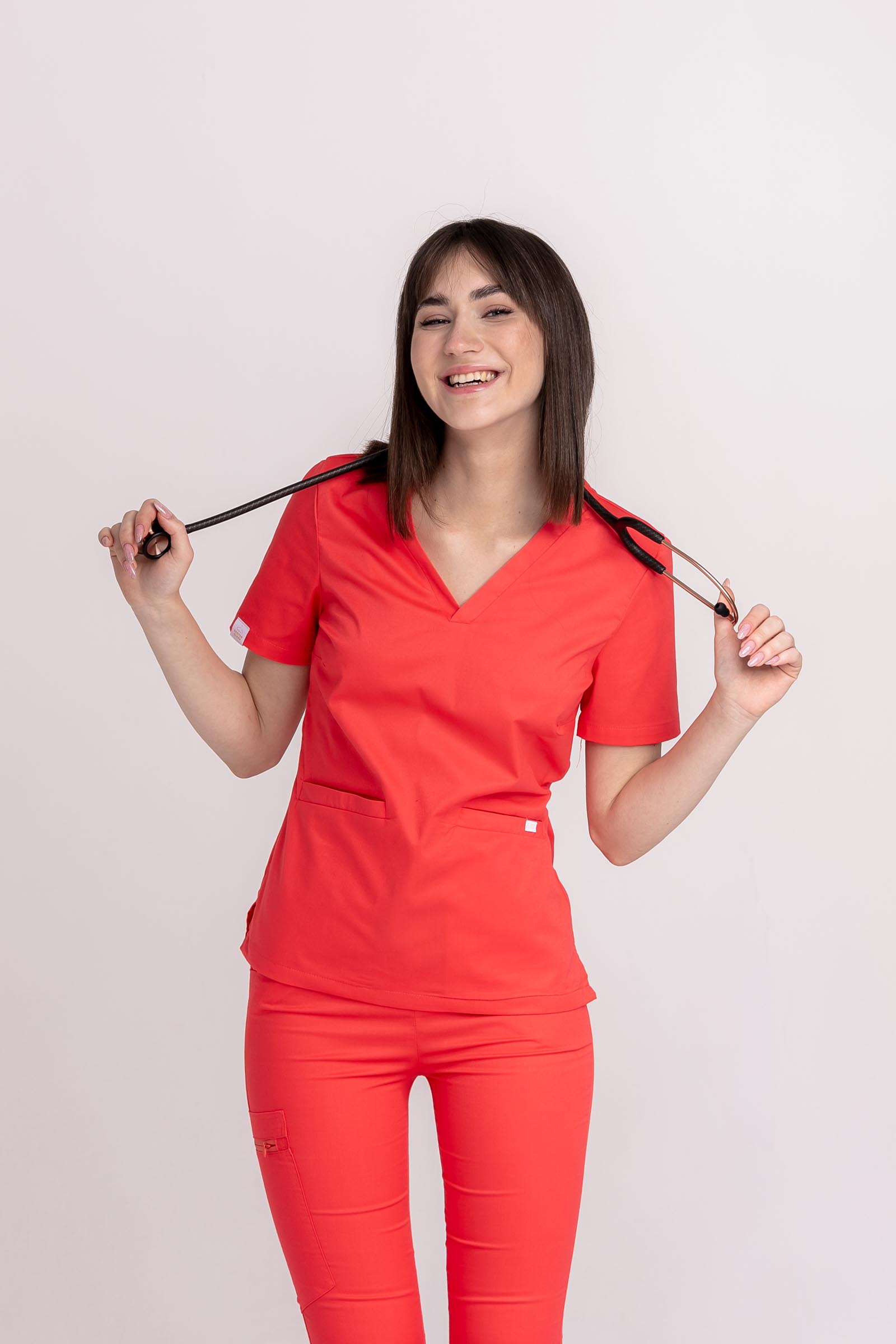 Bluza medyczna damska SCRUBS Esther™ – Coral PROTECT