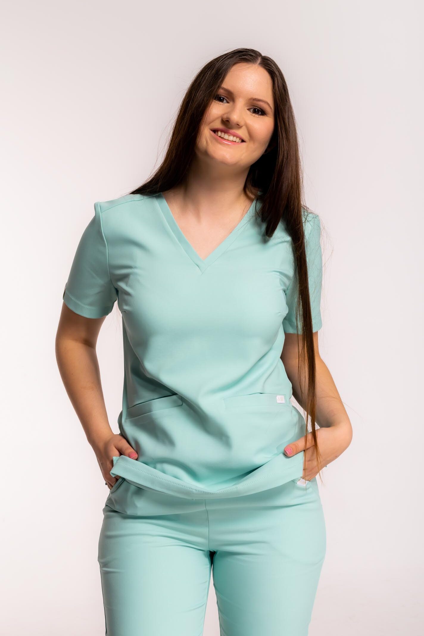 Bluza medyczna damska SCRUBS Esther™ – Mint