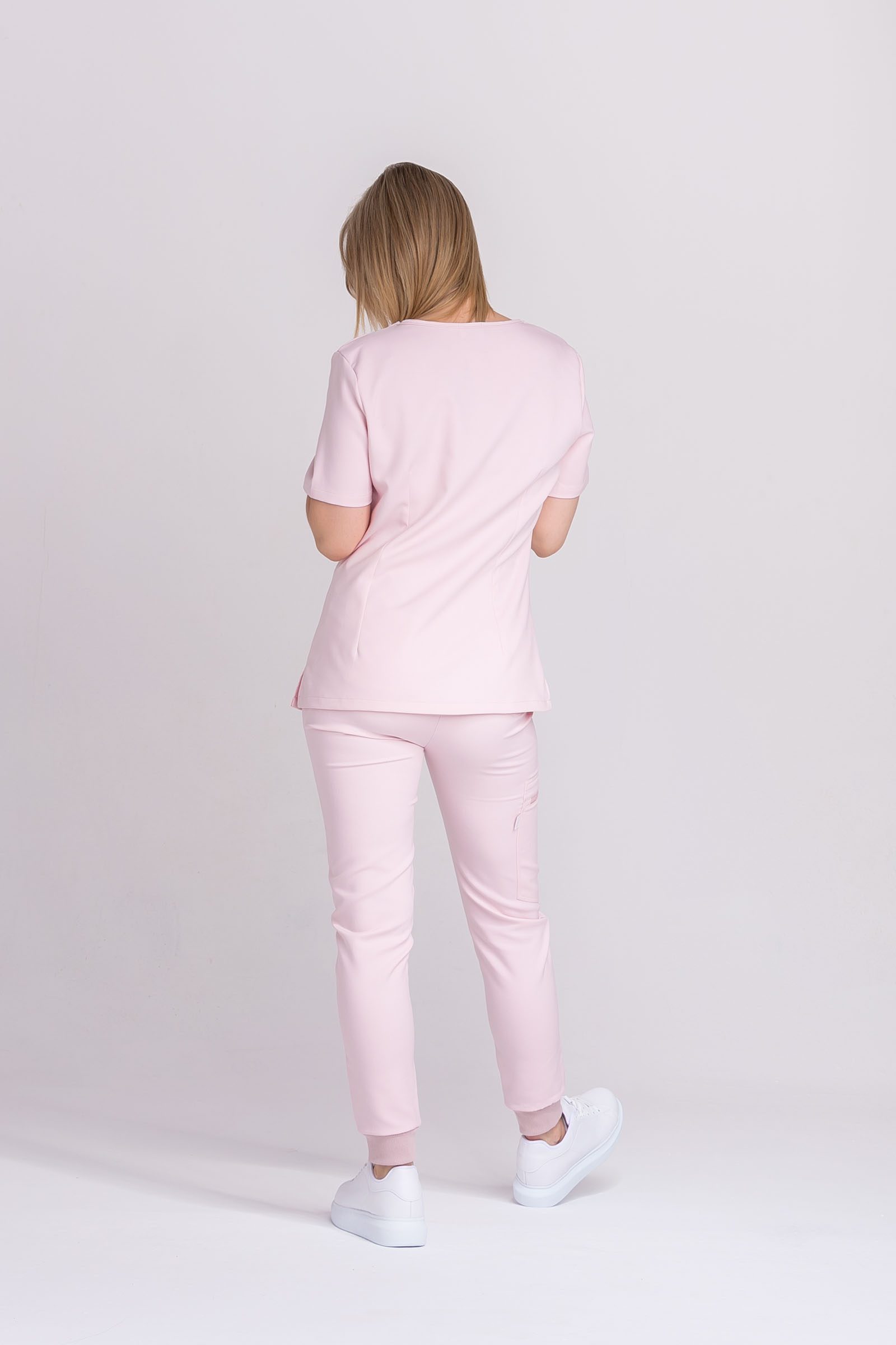 Bluza medyczna damska SCRUBS Esther™ – Powder Pink