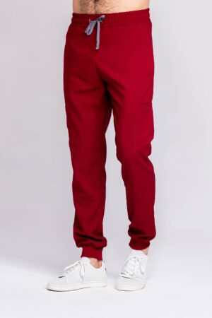 Spodnie medyczne męskie SCRUBS – Bordo