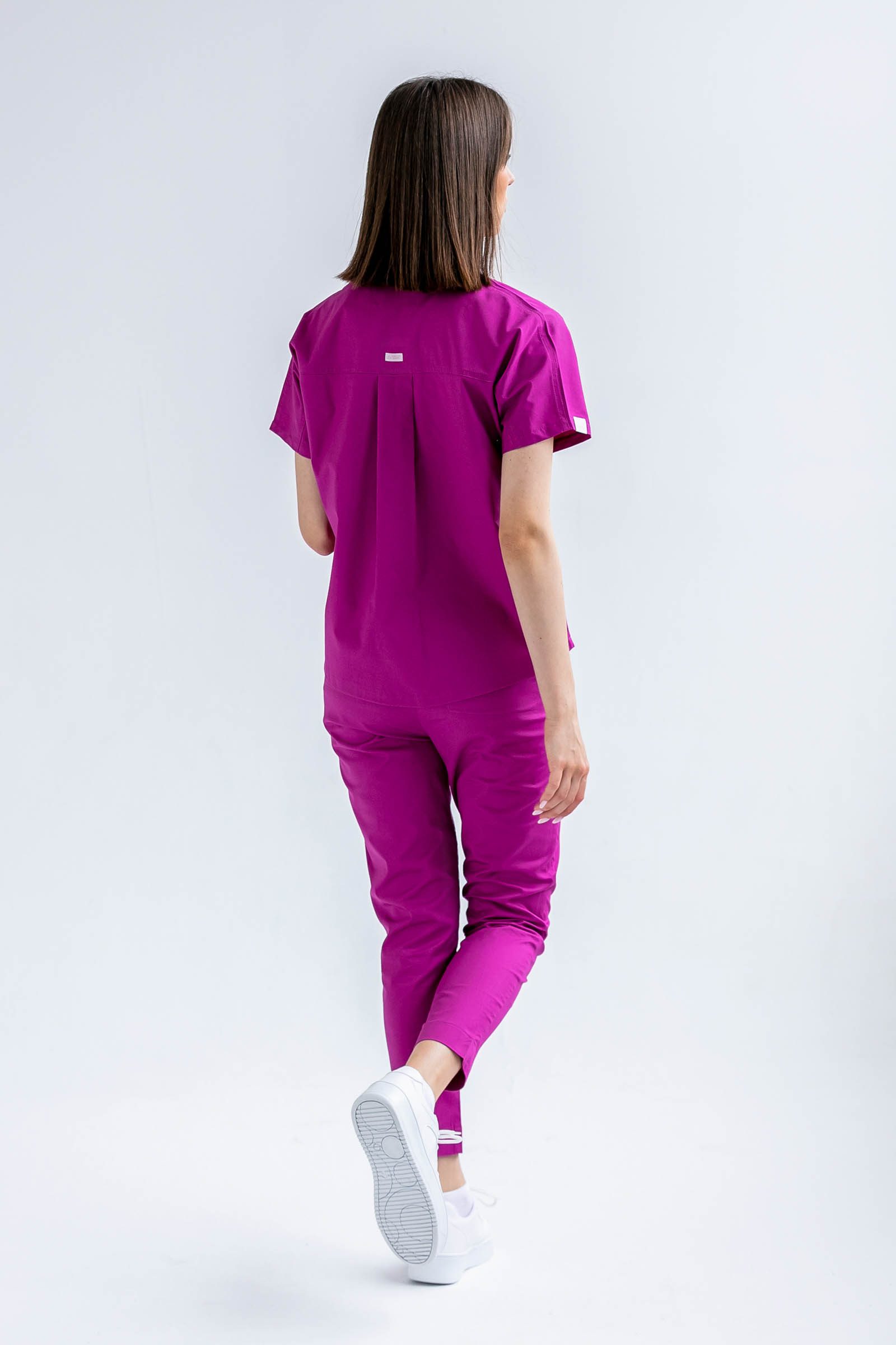 Bluza medyczna damska SCRUBS z kołnierzykiem Lea™ – Purple Orchid PROTECT
