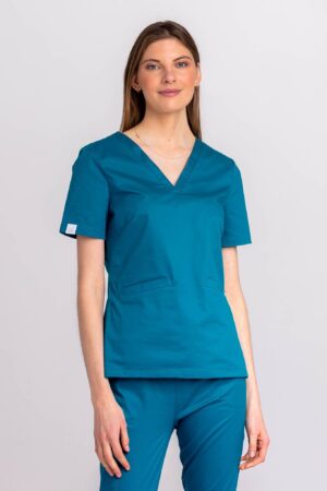 Bluza medyczna damska SCRUBS Esther™ – Sea Green PROTECT