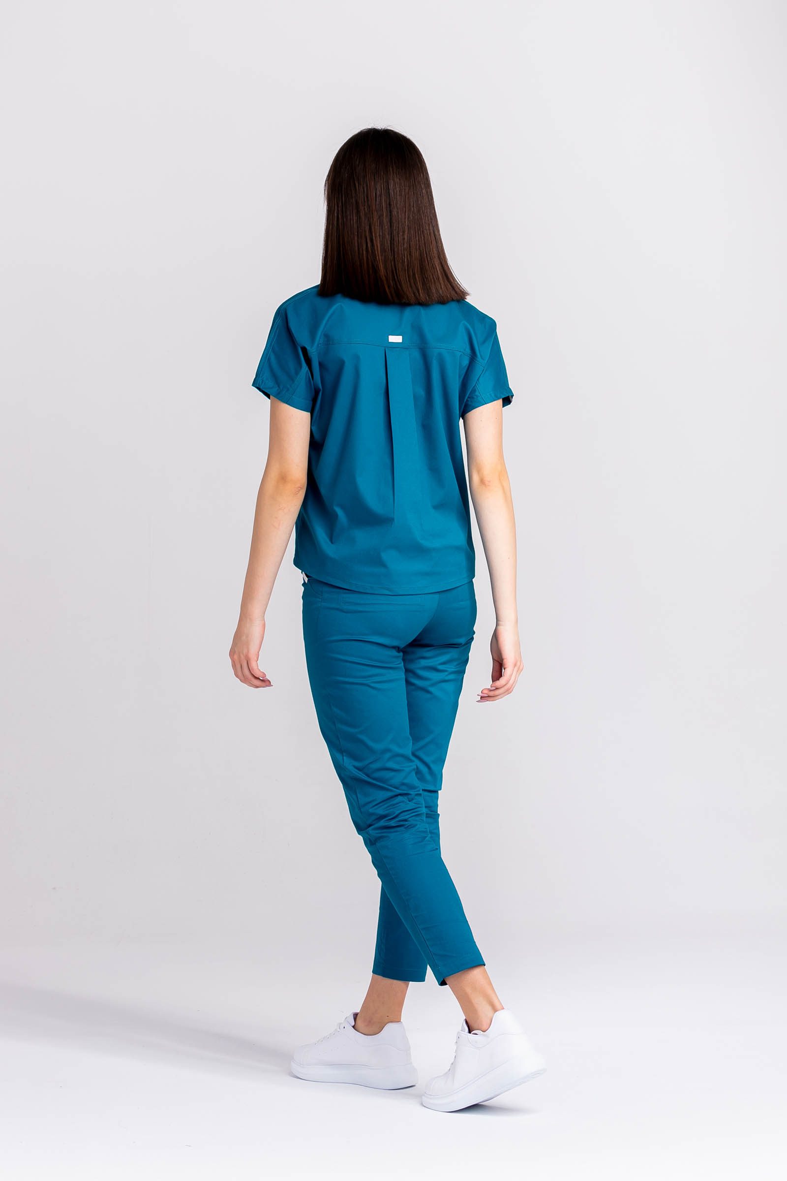 Bluza medyczna damska SCRUBS z kołnierzykiem Lea™ – Sea Green PROTECT