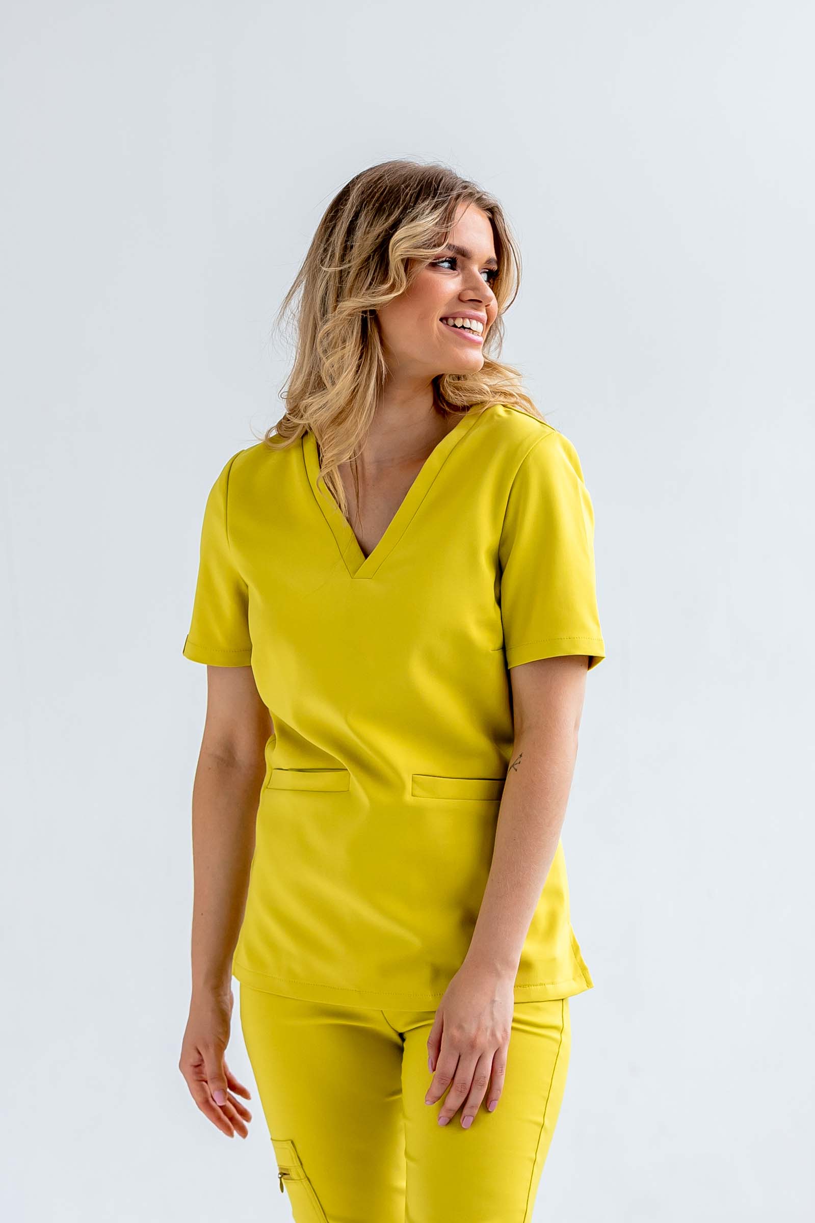 Bluza medyczna damska SCRUBS Esther™ – Lime