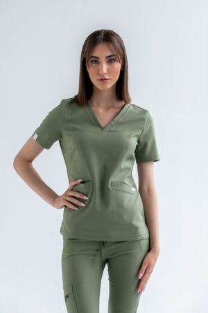 Bluza medyczna damska SCRUBS Esther™ – Olive