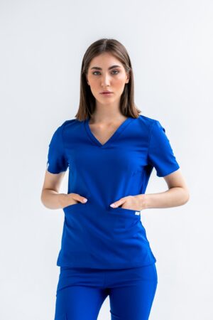 Bluza medyczna damska SCRUBS Esther™ – Deep Blue