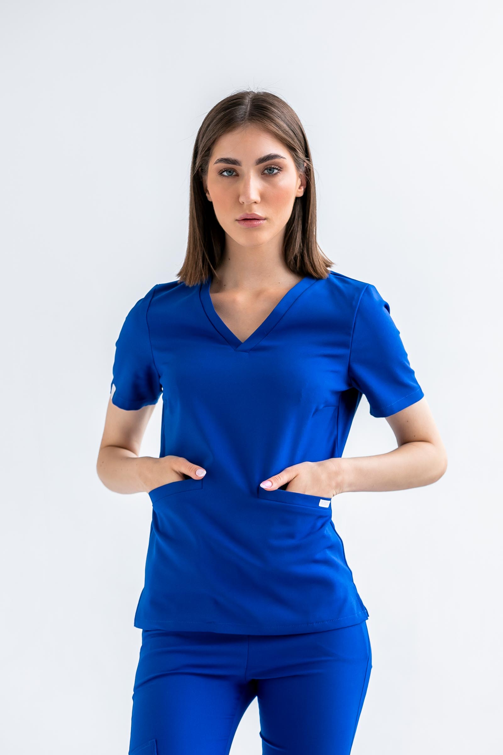 Bluza medyczna damska SCRUBS Esther™ – Deep Blue
