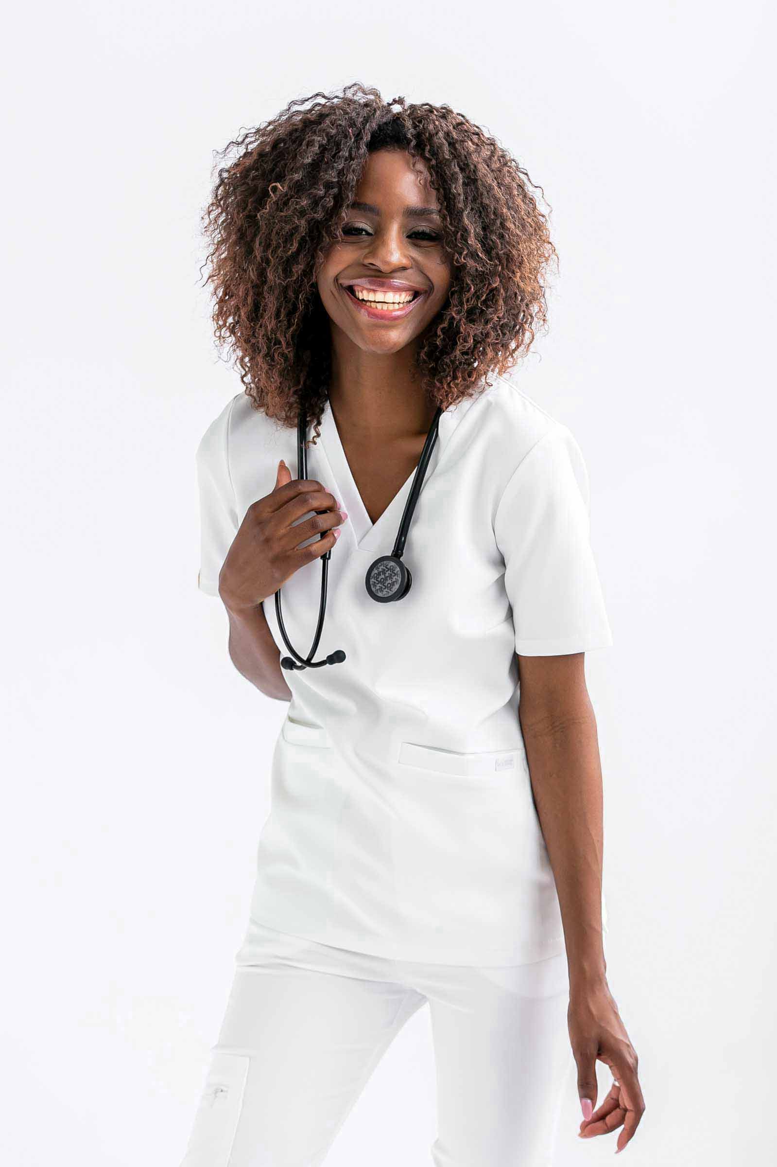 Bluza medyczna damska SCRUBS Esther™ – White