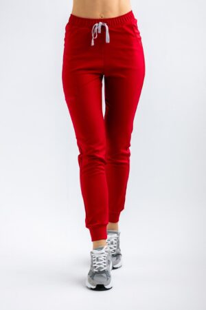 Spodnie joggery damskie SCRUBS Judith™ – Red Wine