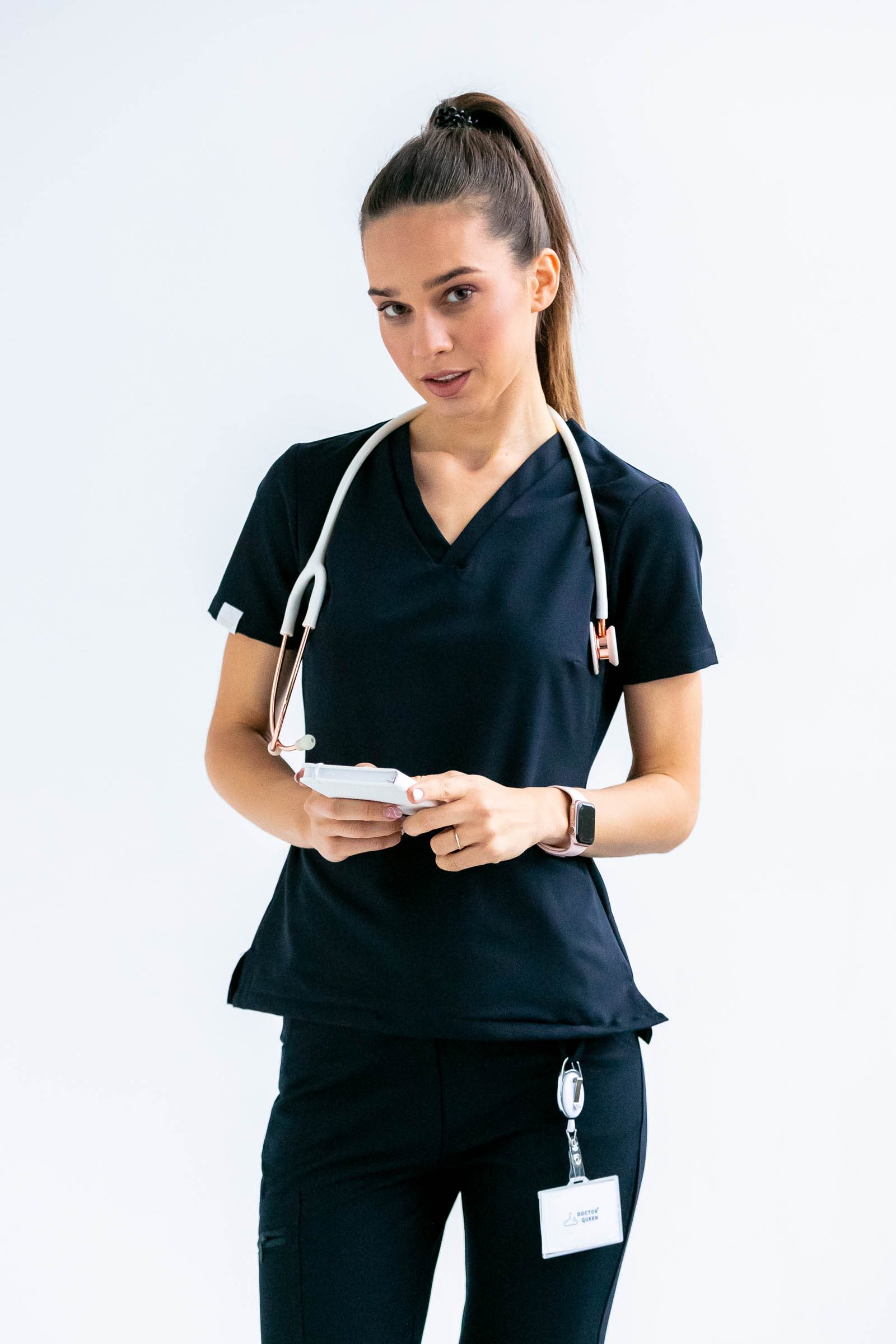 Bluza medyczna damska SCRUBS Esther™ – navy