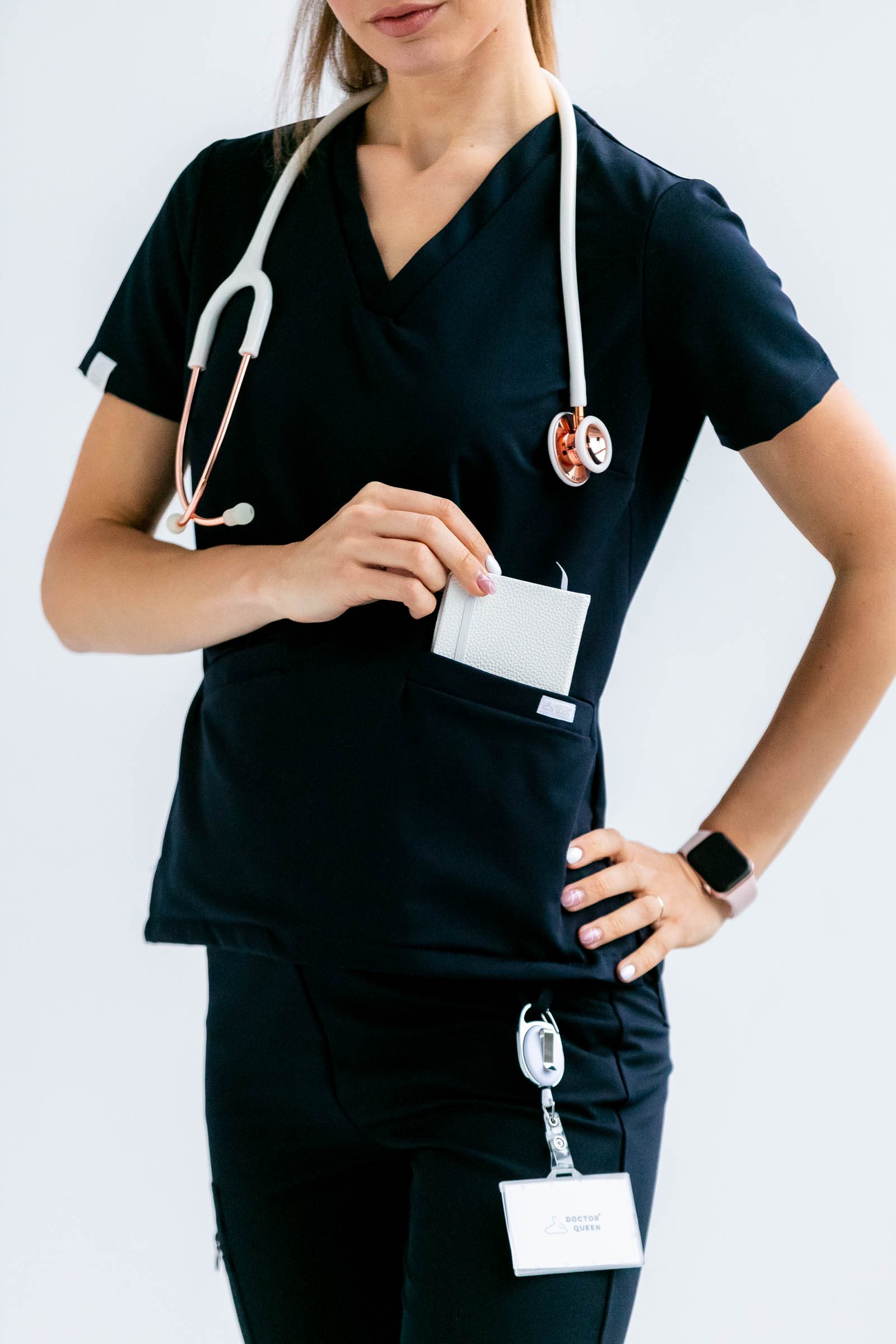 Bluza medyczna damska SCRUBS Esther™ – navy