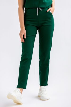 Spodnie medyczne damskie SCRUBS Eve™ – Forest Green